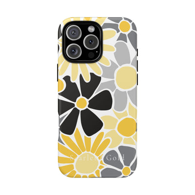 The Yellow & Black Floral | Phone Case