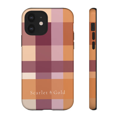 The Maroon & Orange Plaid | Phone Case