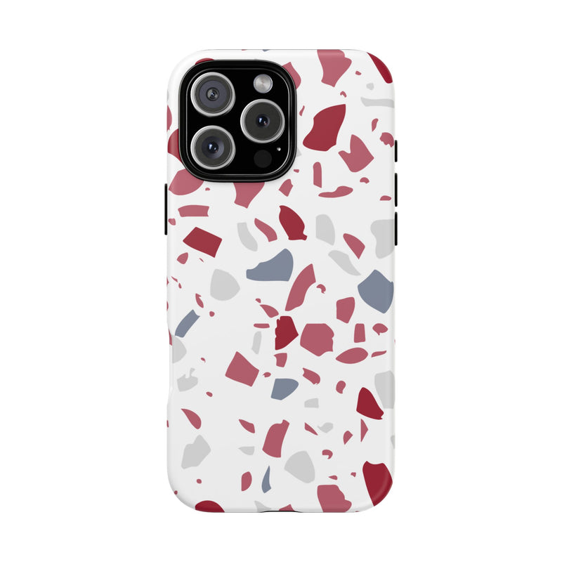 The Crimson & White Terrazzo | Phone Case