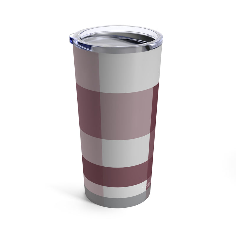 The Maroon & White Plaid | Tumbler 20oz