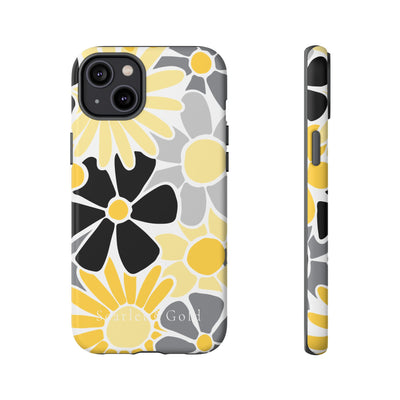 The Yellow & Black Floral | Phone Case