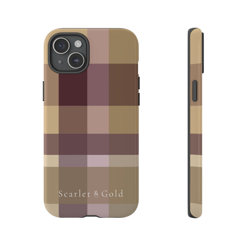 The Maroon & Gold Plaid | Phone Case