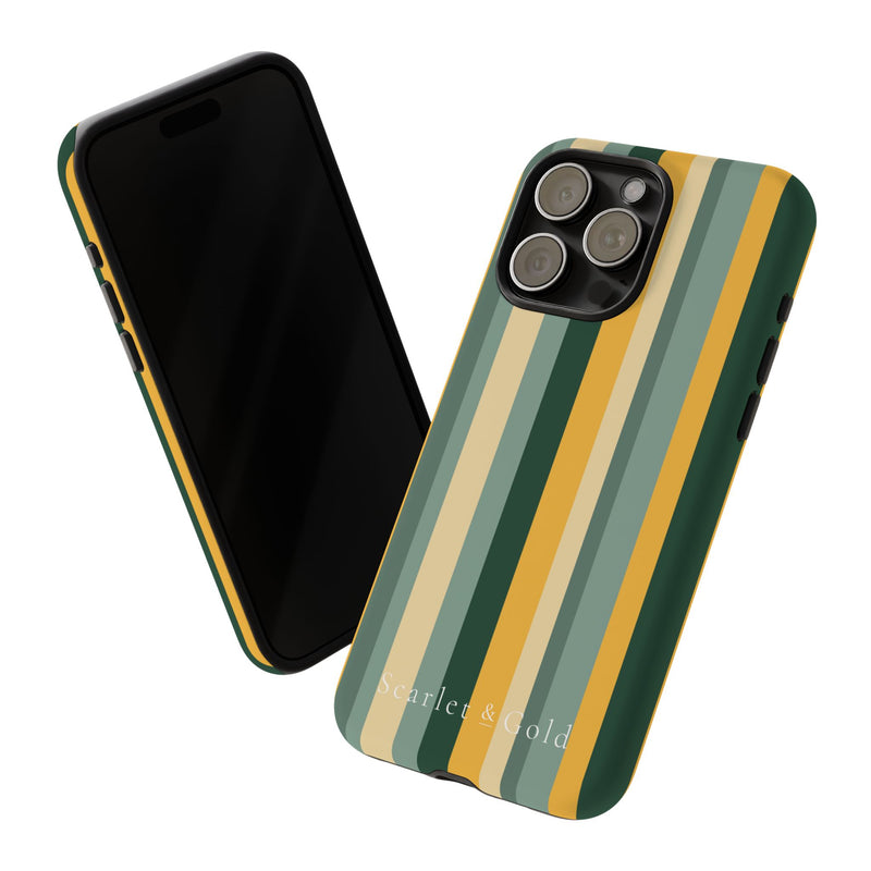 The Green & Gold Stripes | Phone Case