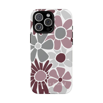 The Maroon & White Floral | Phone Case