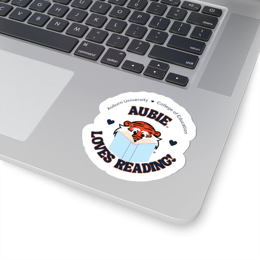 The Aubie Loves Reading | Sticker