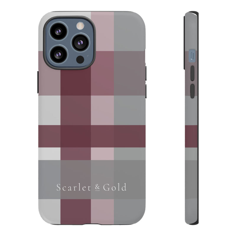 The Maroon & White Plaid | Phone Case