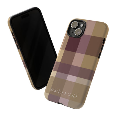 The Maroon & Gold Plaid | Phone Case