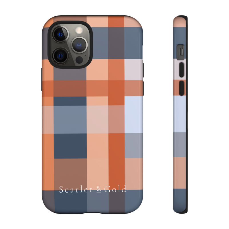 The Orange & Blue Plaid | Phone Case