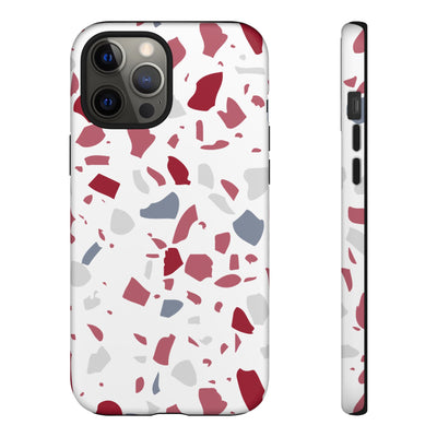 The Crimson & White Terrazzo | Phone Case