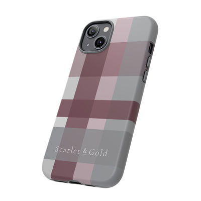 The Maroon & White Plaid | Phone Case