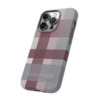 The Maroon & White Plaid | Phone Case