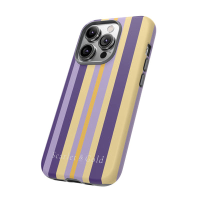 The Yellow & Purple Stripes | Phone Case