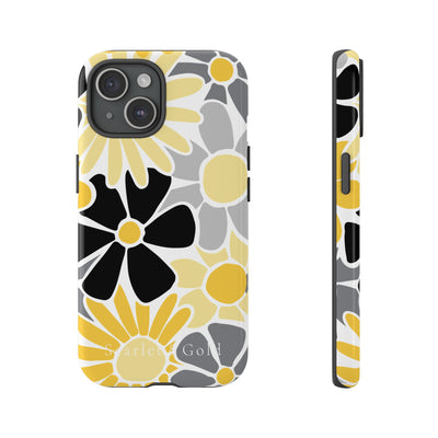 The Yellow & Black Floral | Phone Case