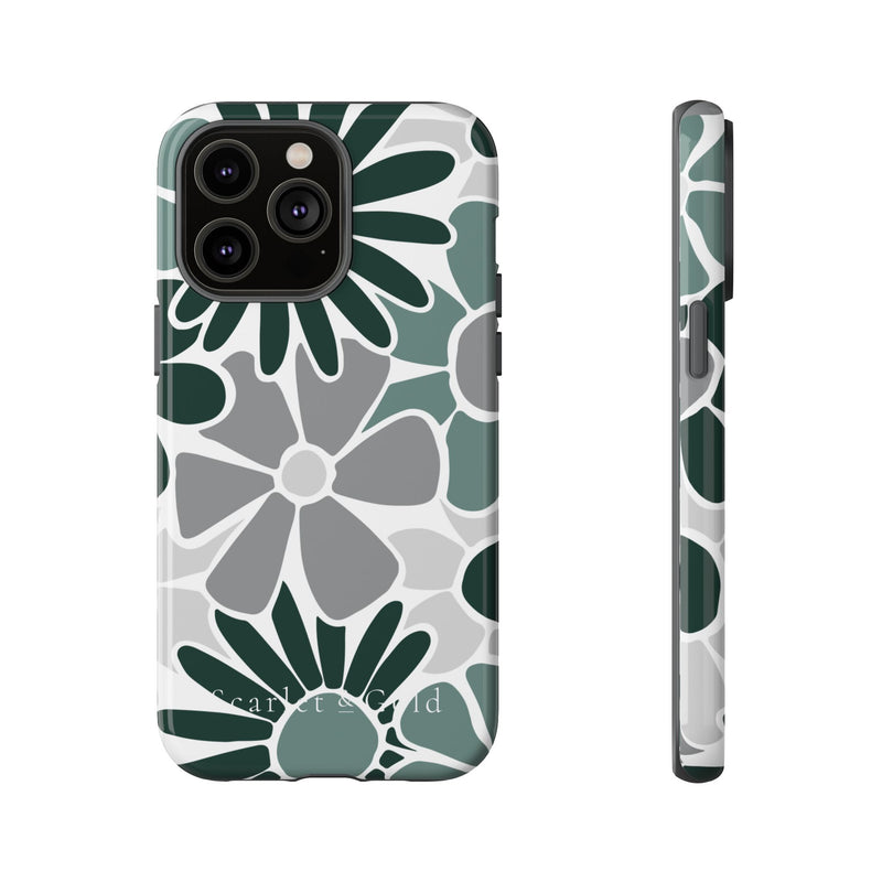 The Green & Grey Floral | Phone Case