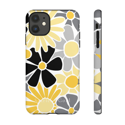 The Yellow & Black Floral | Phone Case