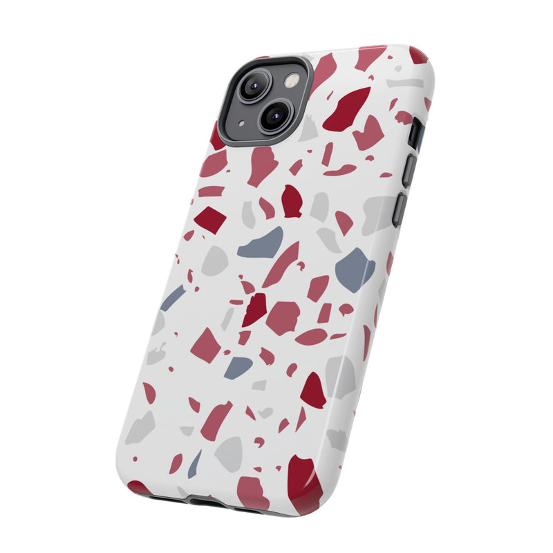 The Crimson & White Terrazzo | Phone Case