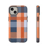 The Orange & Blue Plaid | Phone Case