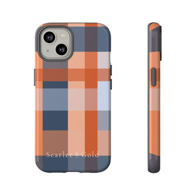 The Orange & Blue Plaid | Phone Case