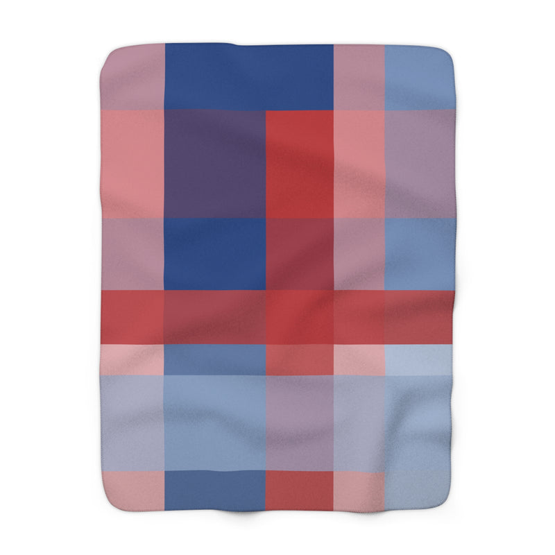 The Red & Royal Plaid | Sherpa Fleece Blanket