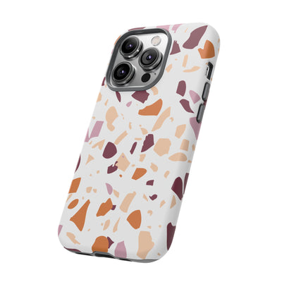 The Maroon & Orange Terrazzo | Phone Case