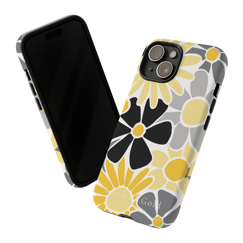 The Yellow & Black Floral | Phone Case