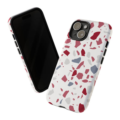 The Crimson & White Terrazzo | Phone Case