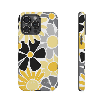 The Yellow & Black Floral | Phone Case