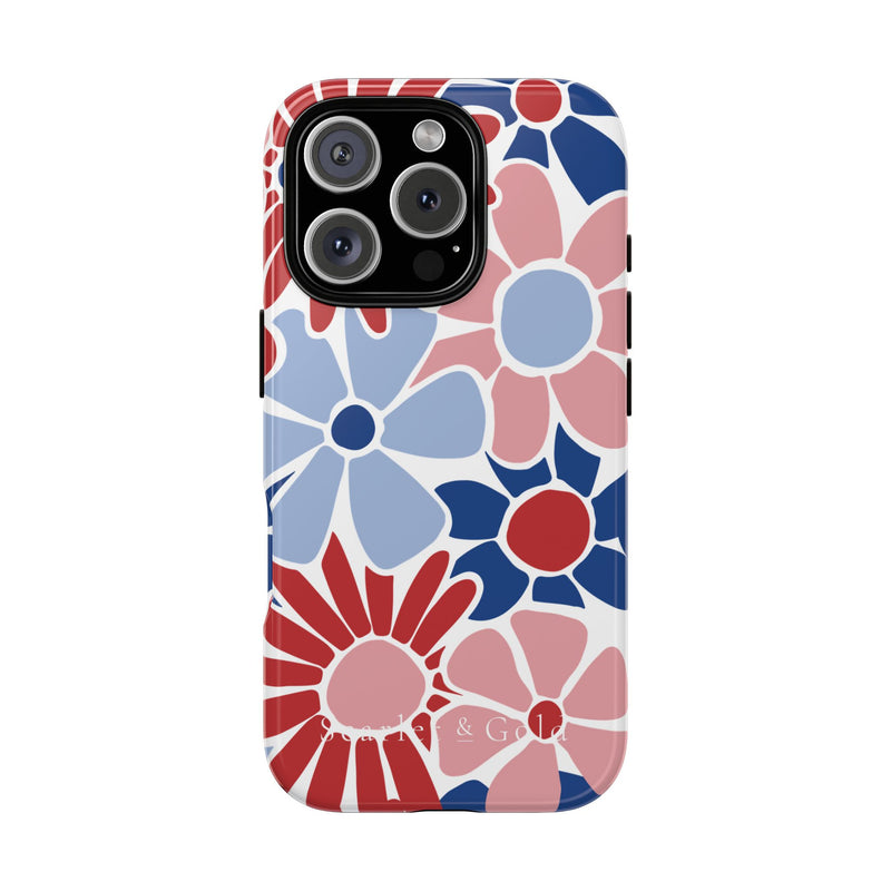 The Red & Royal Floral | Phone Case