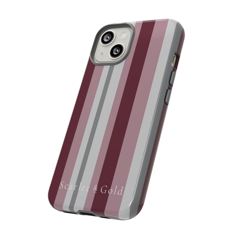 The Maroon & White Stripes | Phone Case