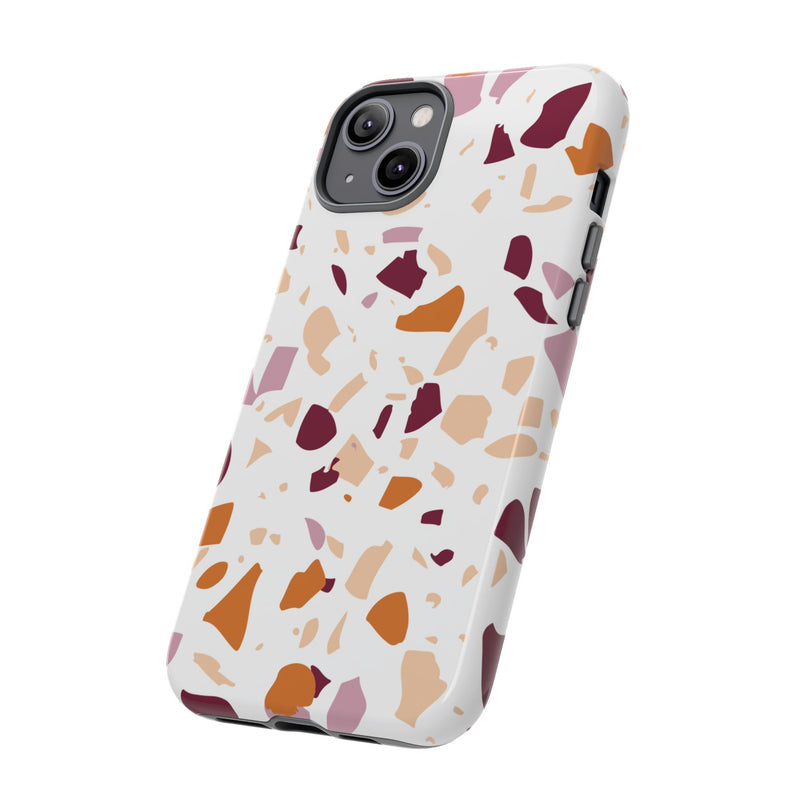 The Maroon & Orange Terrazzo | Phone Case