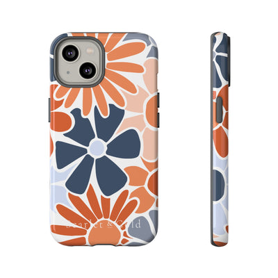 The Orange & Blue Floral | Phone Case