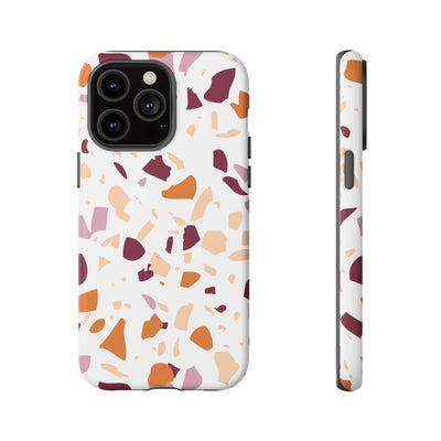 The Maroon & Orange Terrazzo | Phone Case