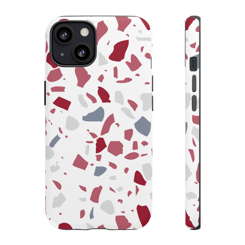 The Crimson & White Terrazzo | Phone Case