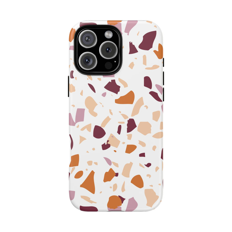 The Maroon & Orange Terrazzo | Phone Case