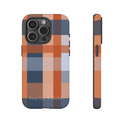 The Orange & Blue Plaid | Phone Case