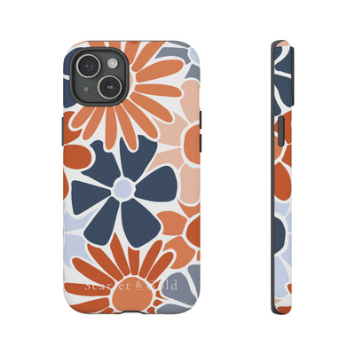 The Orange & Blue Floral | Phone Case