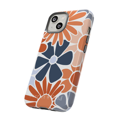 The Orange & Blue Floral | Phone Case