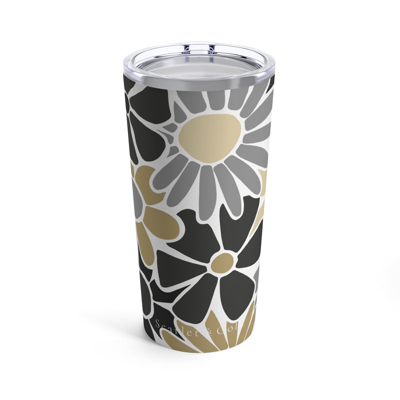 The Black and Gold Floral | Tumbler 20oz