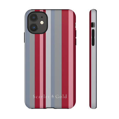 The Crimson & White Stripes | Phone Case