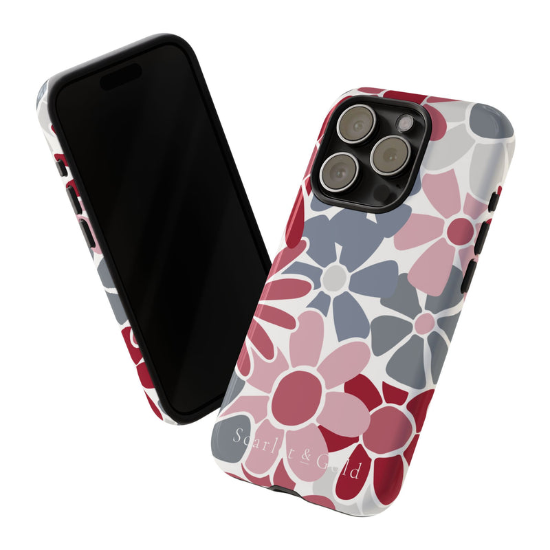 The Crimson & White Floral | Phone Case