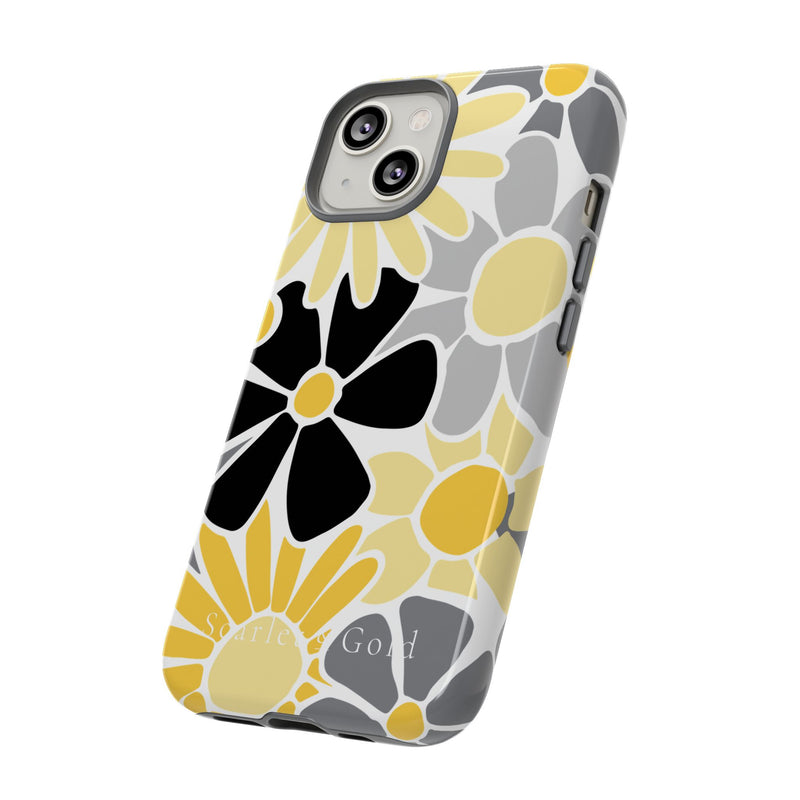 The Yellow & Black Floral | Phone Case