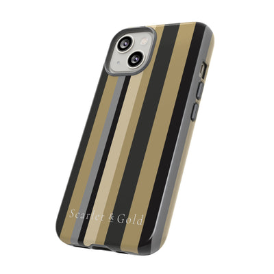 The Black & Gold Stripes | Phone Case