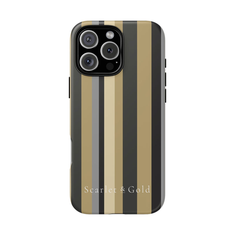 The Black & Gold Stripes | Phone Case