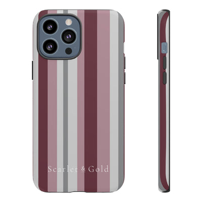 The Maroon & White Stripes | Phone Case