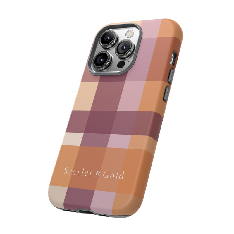 The Maroon & Orange Plaid | Phone Case