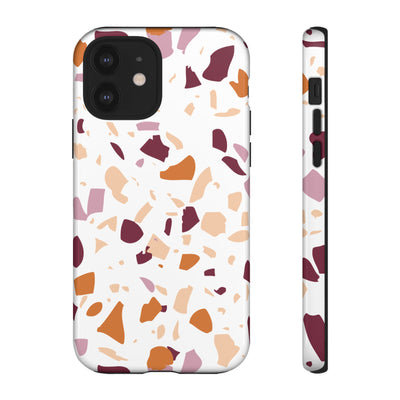 The Maroon & Orange Terrazzo | Phone Case