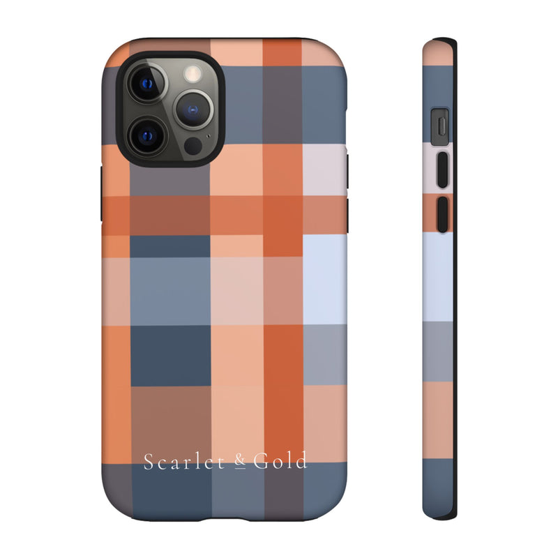 The Orange & Blue Plaid | Phone Case