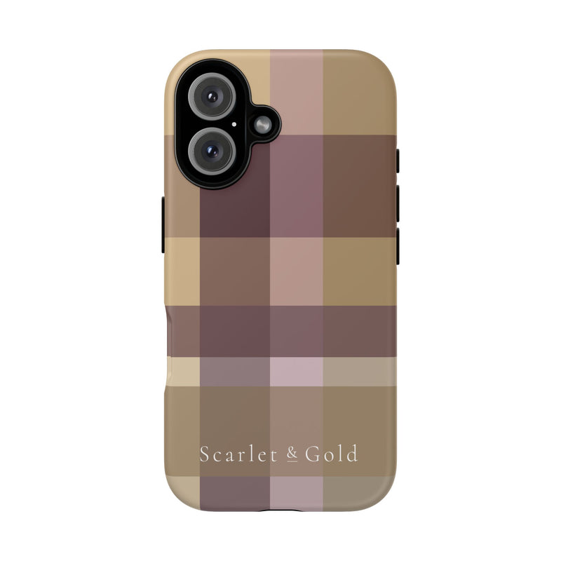 The Maroon & Gold Plaid | Phone Case