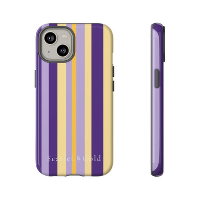 The Yellow & Purple Stripes | Phone Case