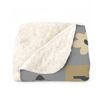 The Black and Gold All The Things | Sherpa Fleece Blanket